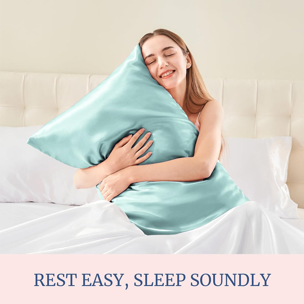 Bedelite Satin Pillowcase for Hair and Skin, Super Soft and Cooling Similar to Silk Pillow Cases 2 Pack with Envelope Closure, Gift for Wom…