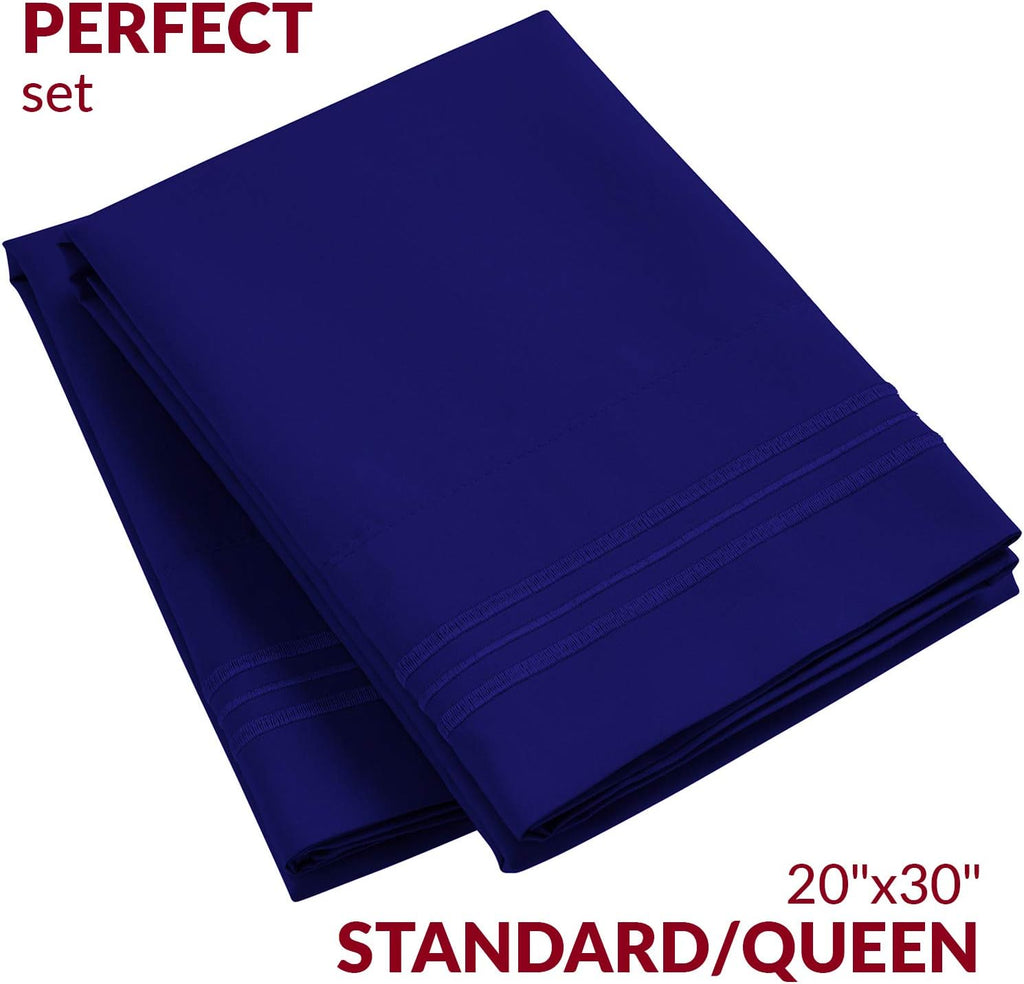 Mellanni Pillow Cases - Luxury, Extra Soft, Cooling Pillow Covers - 2 PC Iconic Collection Pillowcases - Envelope Closure (Standard/Queen 2…
