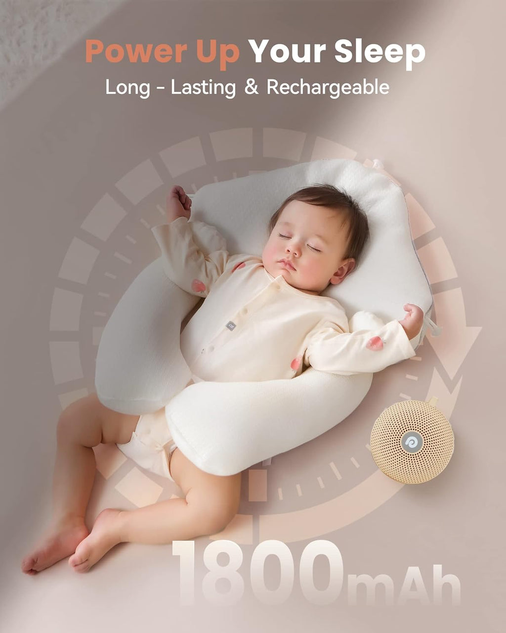 Dreamegg White Noise Machine - Portable Sound Machine for Baby Adult, Features Powerful Battery, 21 Soothing Sound, Noise Canceling for Off…