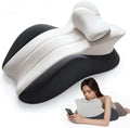 cjc Ergonomic Memory Foam Wedge Pillow 27° Support for Neck, Back and Waist, Multi-Position Bed Support Pillow with Removable Cover (Double…