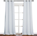 NICETOWN Room Darkening Long Curtains - Window Treatment Thermal Insulated Grommet Long Drapes for Living Room (2 Panels, 42 by 90…