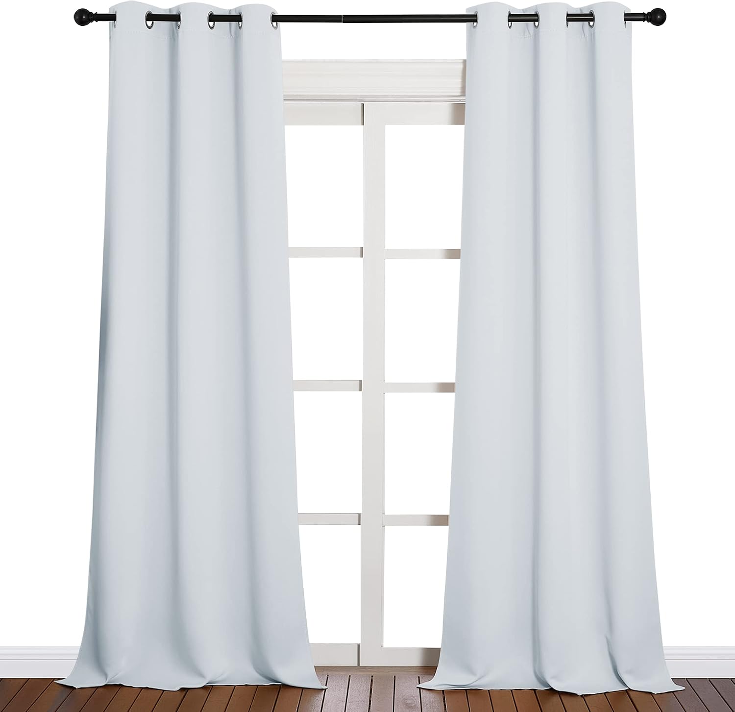 NICETOWN Room Darkening Long Curtains - Window Treatment Thermal Insulated Grommet Long Drapes for Living Room (2 Panels, 42 by 90…