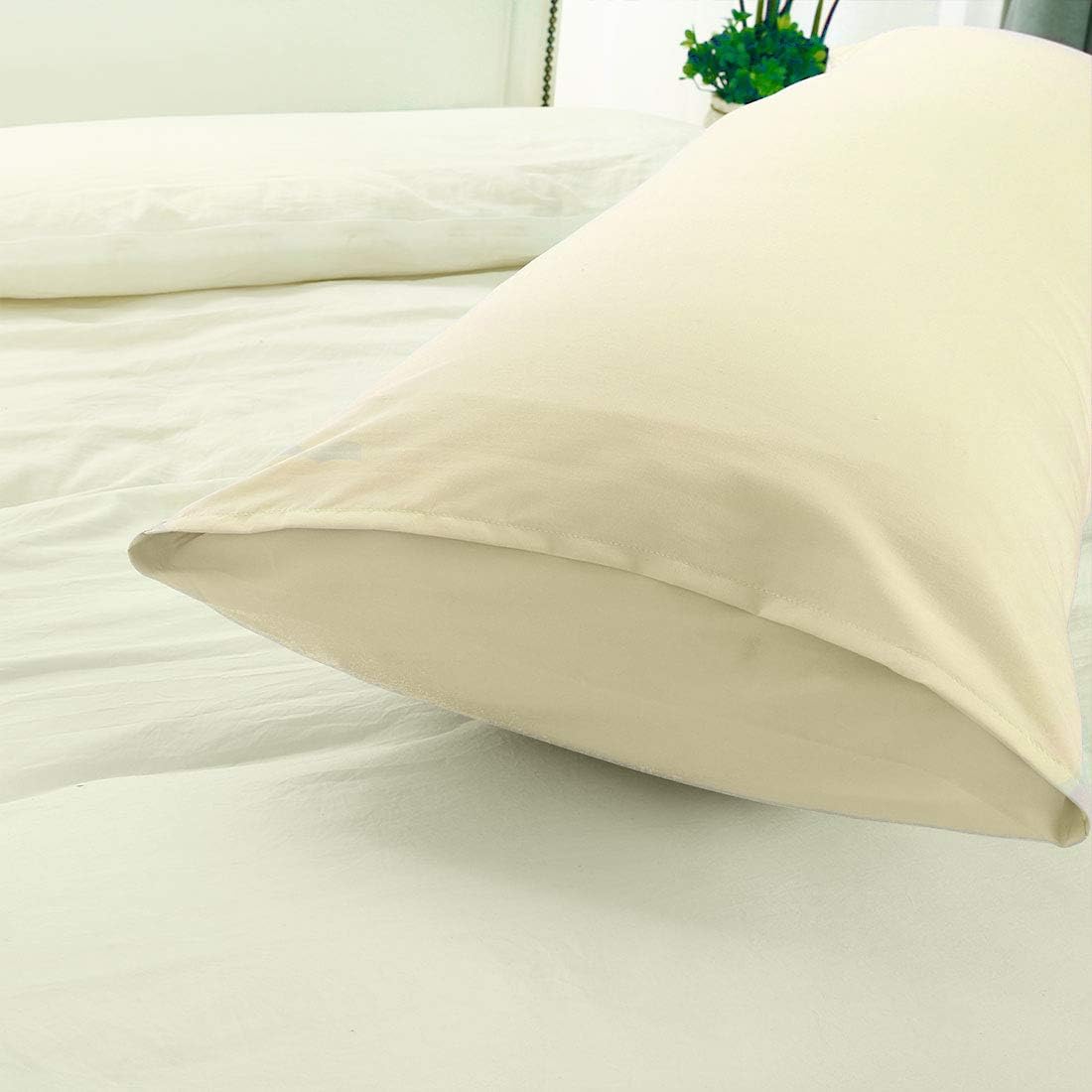 uxcell 100% Microfiber Body Pillow Cover | 1800 Thread Count Pillowcase | Soft Pillow Case with Envelope Closure | 90 GSM Ployester | No Wr…