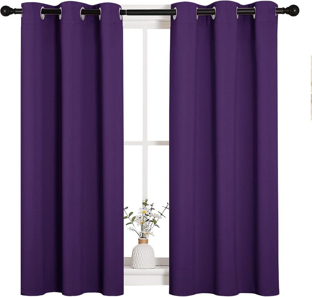 NICETOWN Thermal Insulated Blackout Draperies Curtains, Triple Weave Home Decoration Solid Ring Top Blackout Drape Panels for Bedroom…
