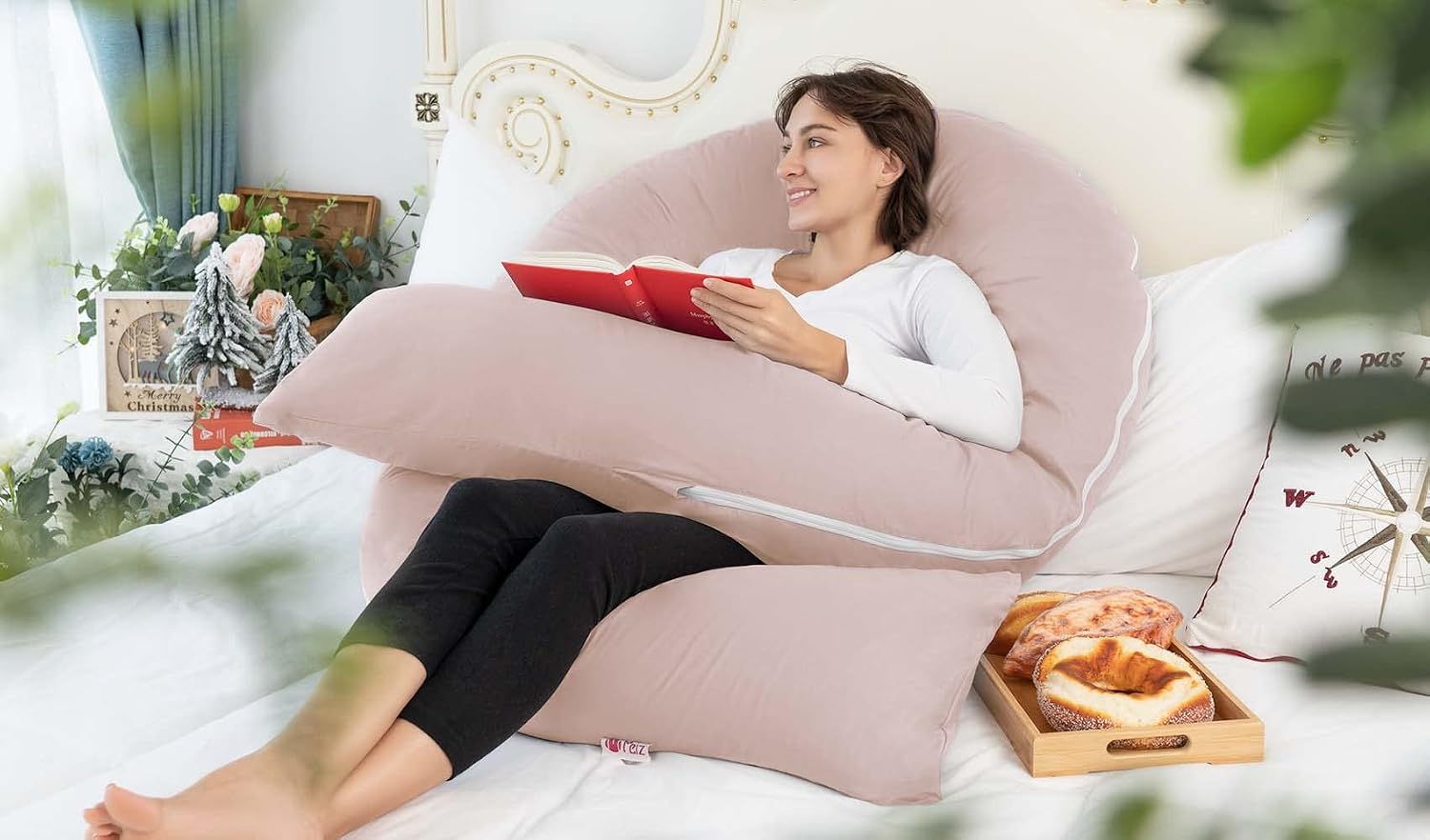 Meiz Pregnancy Pillows, Cooling Pregnancy Pillows for Sleeping, Maternity Pillow for Pregnant Woman, 65" Pregnant Pillows for Sleeping with…