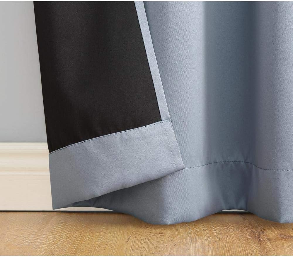 Sun Zero Nordic Theater Grade Extreme 100% Blackout Grommet Curtain Single Panel, 52" x 95", Haze