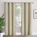 YoungsTex Beige Blackout Curtains 84 Inches Long for Bedroom - Thermal Insulated with Grommet Room Darkening Window Drapes for Living Room,…