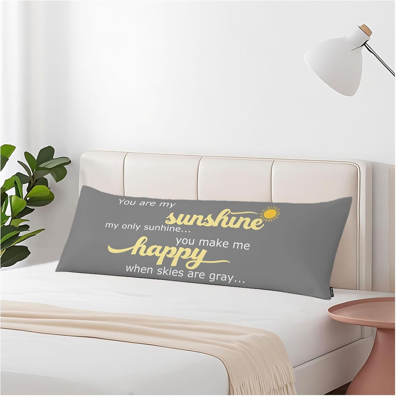 Decorative Body Pillow Covers 20x54inch Motivational Quote, You are My Sunshine Soft Body Pillow Cushion Cover Wrinkle Fade Body…