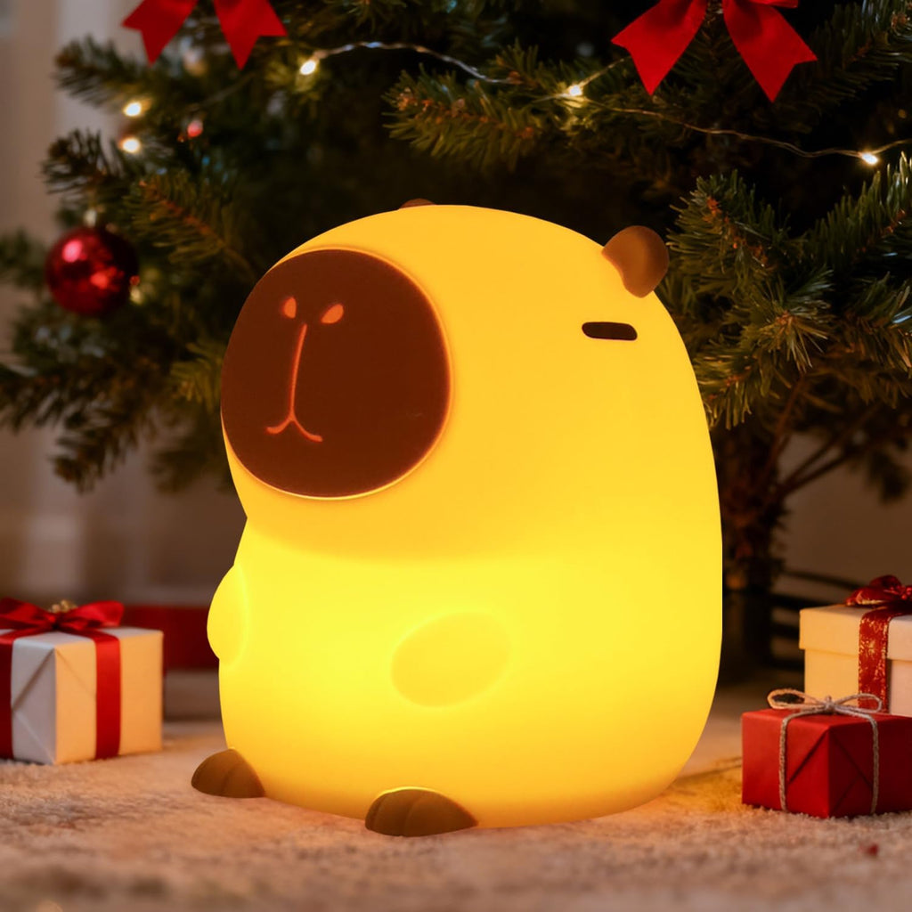Rytinazzz Silicone Night Light for Kids, 50H Long Battery Capybara Lamp, Gift for Kids, Rechargeable Tap Control, Soft Dimmable Nursery…