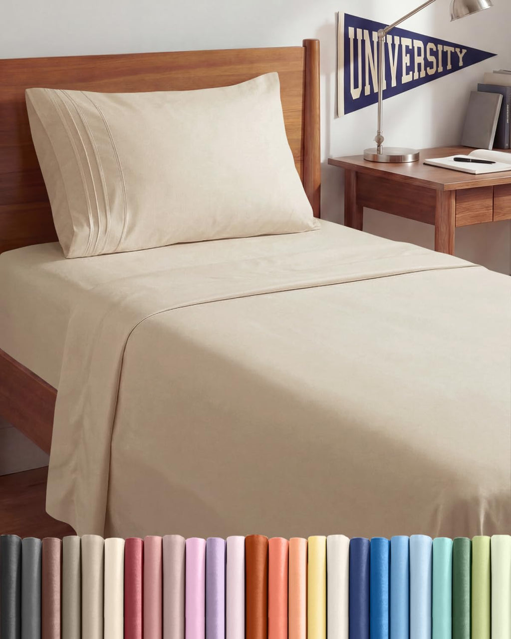 Twin XL Size 3 Piece Sheet Set - Comfy Breathable & Cooling Sheets - Hotel Luxury Bed Sheets for Women & Men - Deep Pockets, Easy-Fit…