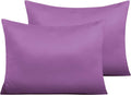 Ntbay Zippered Satin Pillow Cases for Hair and Skin, Luxury Standard Hidden Zipper Pillowcases Set of 2, 20x26 Inches, Purple 26 Inches