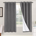 H.VERSAILTEX Linen Blackout Curtains 72 Inches Long 100% Absolutely Blackout Thermal Insulated Textured Linen Look Curtain Draperies…