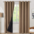 BGment Thermal Insulated 100% Blackout Curtains for Bedroom with Black Liner, Double Layer Full Room Darkening Noise Reducing Grommet Curta…