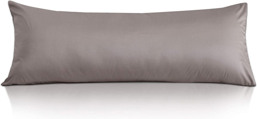 Leeden Body Pillow Cover, 100% Cotton, 800 Thread Count, Soft Breathable Long Pillow Case, Envelope Closure (Light Taupe,21"x 54") Cotton