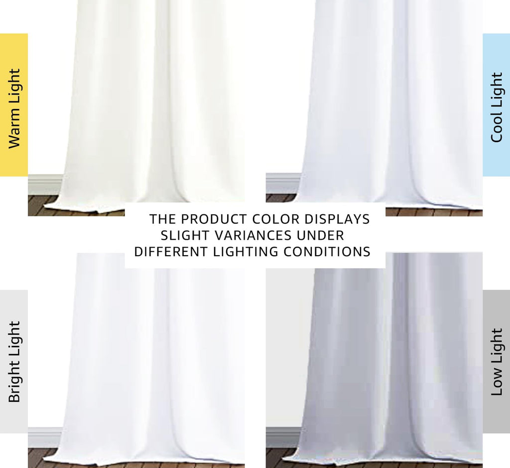 Nicetown White Blackout Curtains 90 inches Long, Full Light Blocking Drapes with Black Liner for Nursery, Thermal Insulated Draperies for H…