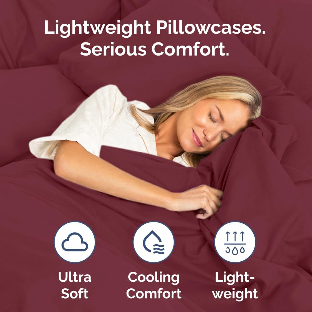 Queen Pillow Cases Set of 4 - Ultra Soft Hotel Quality Pillowcase Covers - Comfy, Cozy & Wrinkle Free - Shrinkage, Stain & Fade Resistant…
