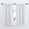 NICETOWN Greyish White Window Curtain Panels - Thermal Insulated Rod Pocket Room Darkening Curtain Sets for Bedroom (Greyish White, 2…