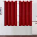 Lemomo Blackout Curtains 66 x 54 Inch Long Red Curtains Set of 2 Panels Room Darkening Curtains for Bedroom and Living Room 54 Inch Red
