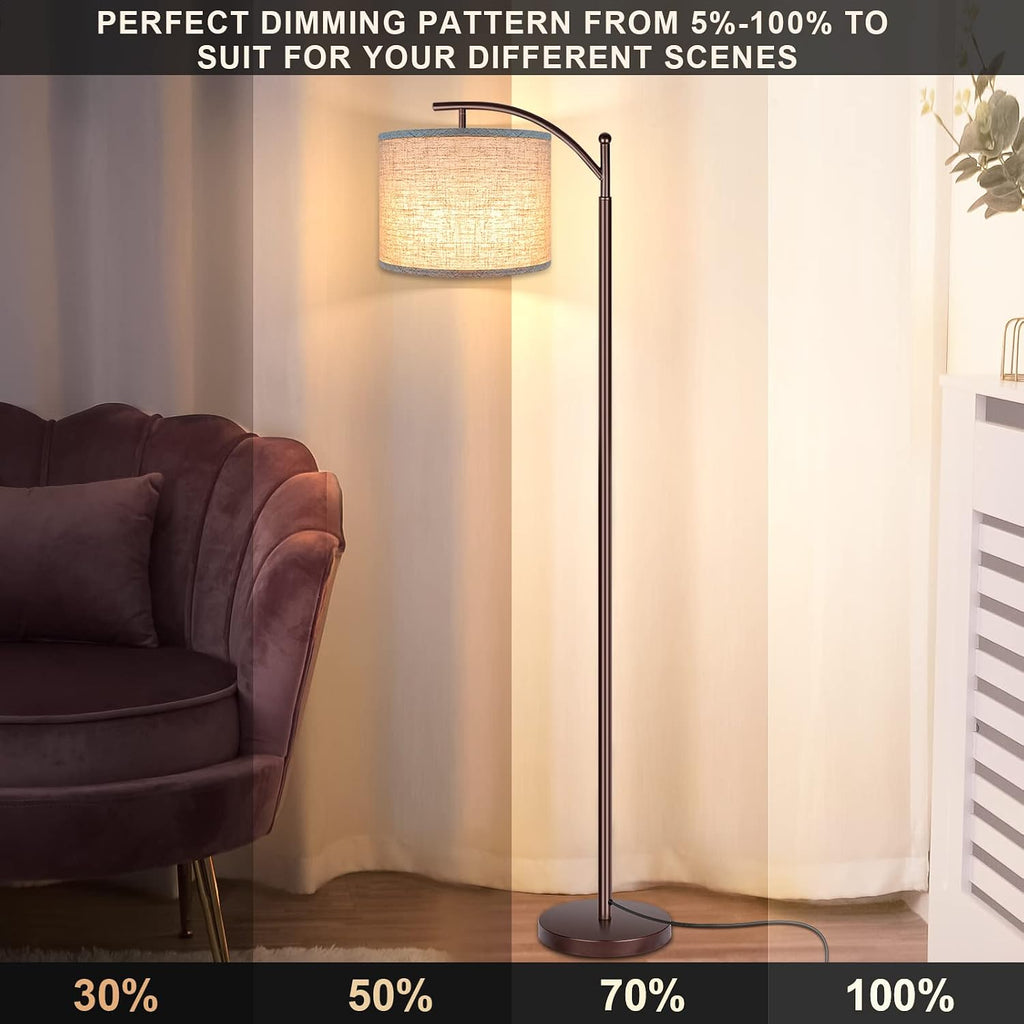 Floor Lamp for Living Room, 4 Color Temperature LED Floor Lamp with Remote Control & Foot Switch, LED Bulb Included, Modern Standing Lamp…