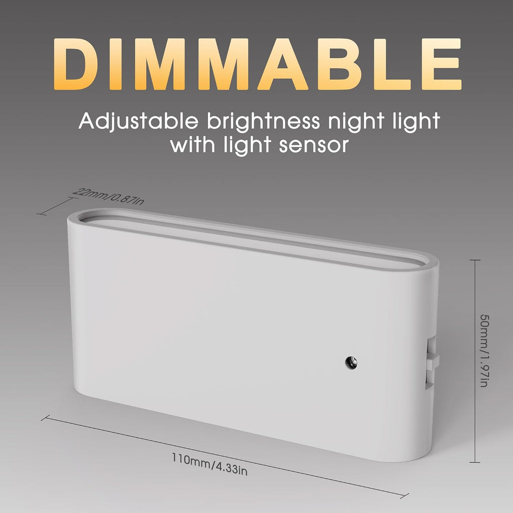 Briignite Night Lights Plug into Wall, LED Night Light with Dusk to Dawn Light Sensor, 2 Pack, Dimmable Night Light Plug in, 3000K Soft…