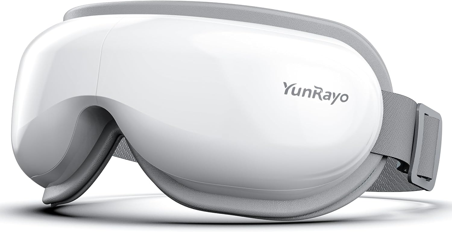 YunRayo Eye Massager with Bluetooth Music, Heating & Vibration-Wireless Massage Mask for Relieving Dry Eyes, Eye Strain & Headaches,…