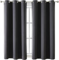ChrisDowa Grommet Blackout Curtains for Bedroom and Living Room - 2 Panels Set Thermal Insulated Room Darkening Curtains (Dark Grey, 42 x 6…