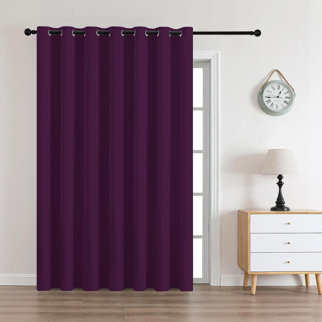 CUCRAF Custom Purple Grape Blackout Curtains 1 Panel Set, Thermal Insulated Grommet Room Darkening Curtain for Living Room Bedroom, Light…