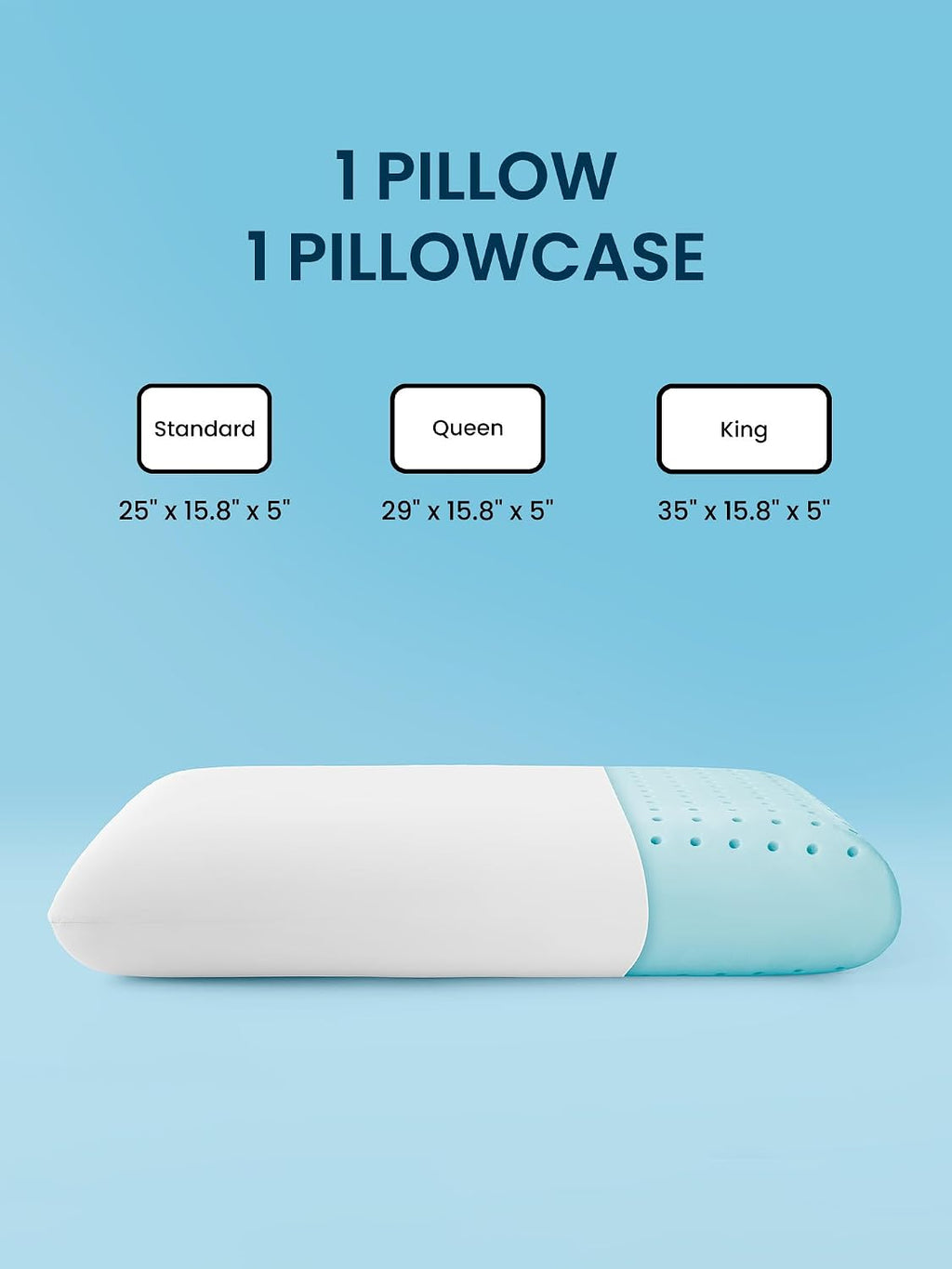 Sleepzonelife SLEEP ZONE Cooling Memory Foam Pillow - Odorless, Breathable, Skin-Friendly with Superior Support for Back, Stomach or Side S…