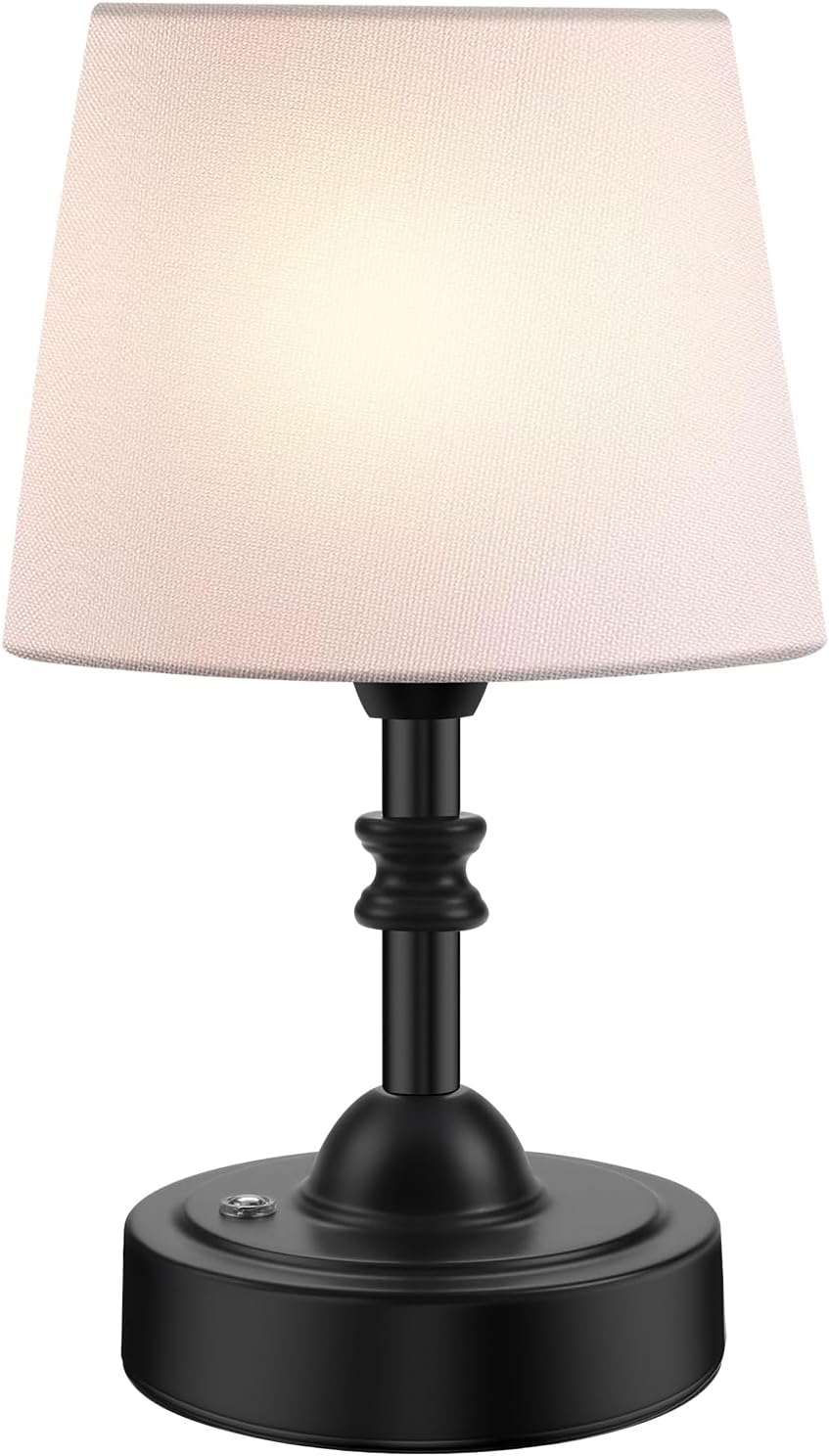 Swinerton Portable Cordless Table Lamp, 5000mAh Rechargeable Battery Operated Bedside Lamps, 3-Level Dimmable Nightstand Lamp, Wireless…