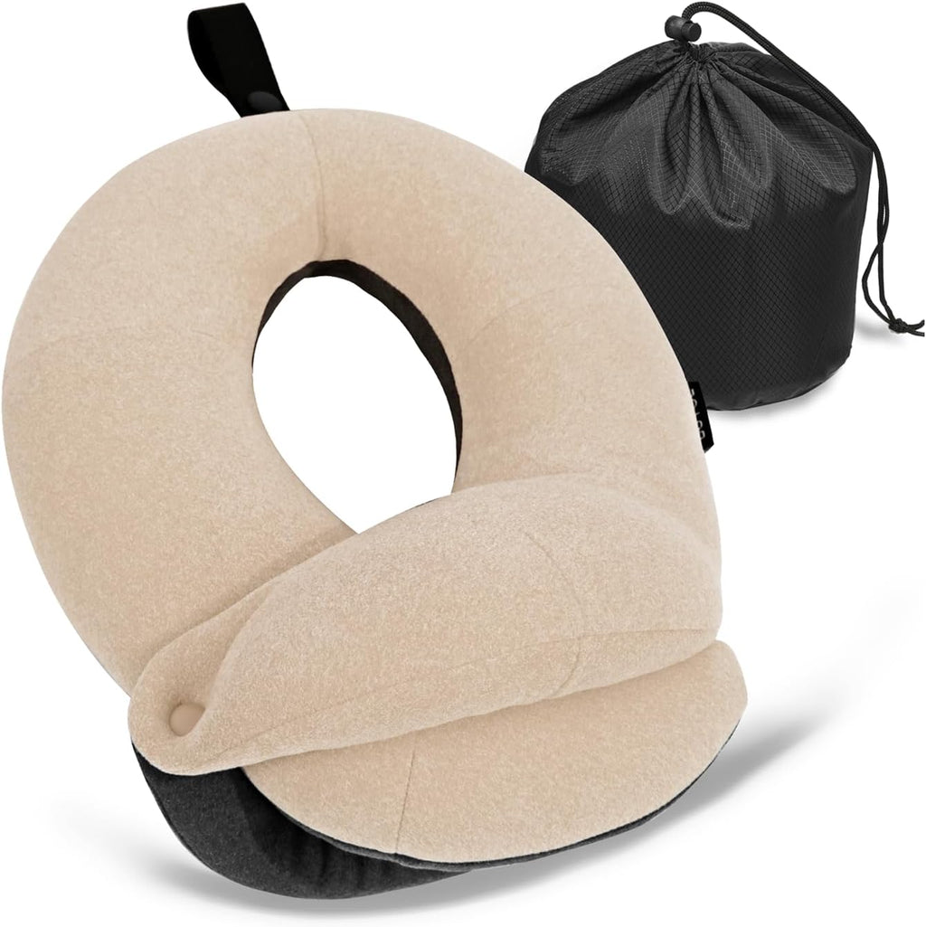 BUYUE Kids Travel Pillows for Airplane, Memory Foam 360° Head Support Sleeping Essentials for Long Flight, Skin-Friendly Soft Neck Pillow…