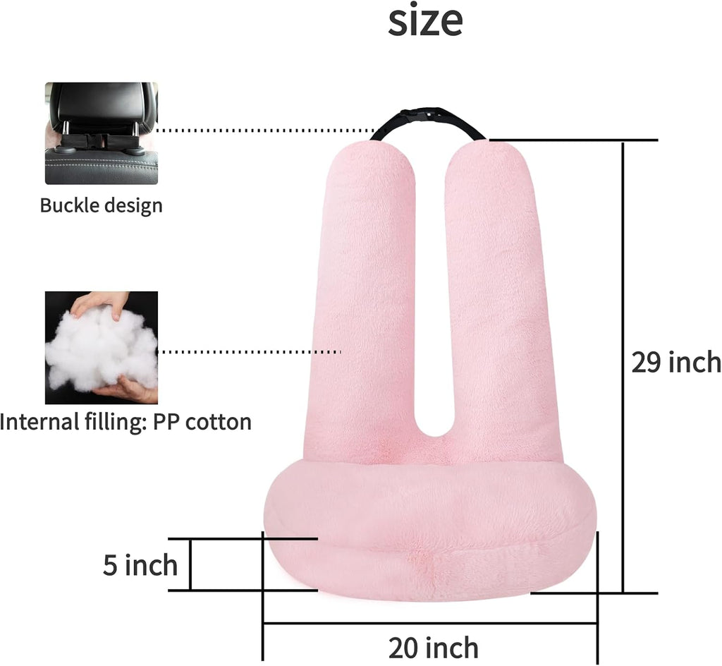 FHSGGP Travel Pillow Car Travel Sleep Support Pillow 2-in-1 Lap Pillow and Car Pillow with Neck and Body Support for Adults and Kids on…
