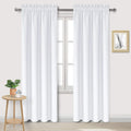 DWCN White Curtains for Living Room Thermal Insulated, 50% Light Blocking Curtains for Bedroom, Dining Room Window, W 42x L 84 Inch, Set…