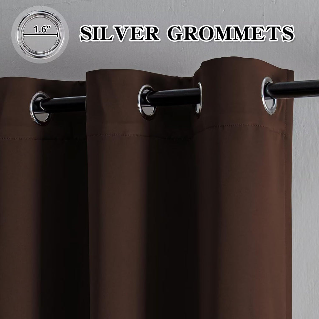 Igemaeve Blackout Curtains 108 Inch Length 2 Panels Set, Black Out Curtains for Bedroom 108 Inch Long, Grommet Energy Saving Room Darkening…