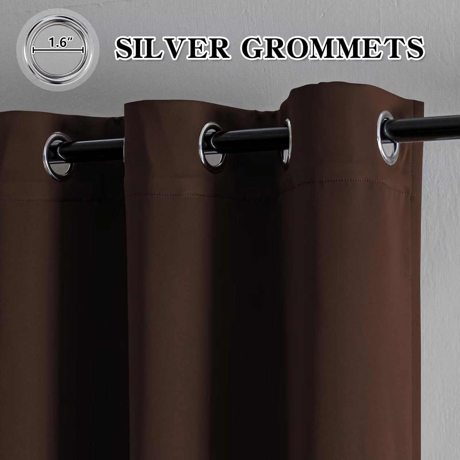 Igemaeve Blackout Curtains 108 Inch Length 2 Panels Set, Black Out Curtains for Bedroom 108 Inch Long, Grommet Energy Saving Room Darkening…