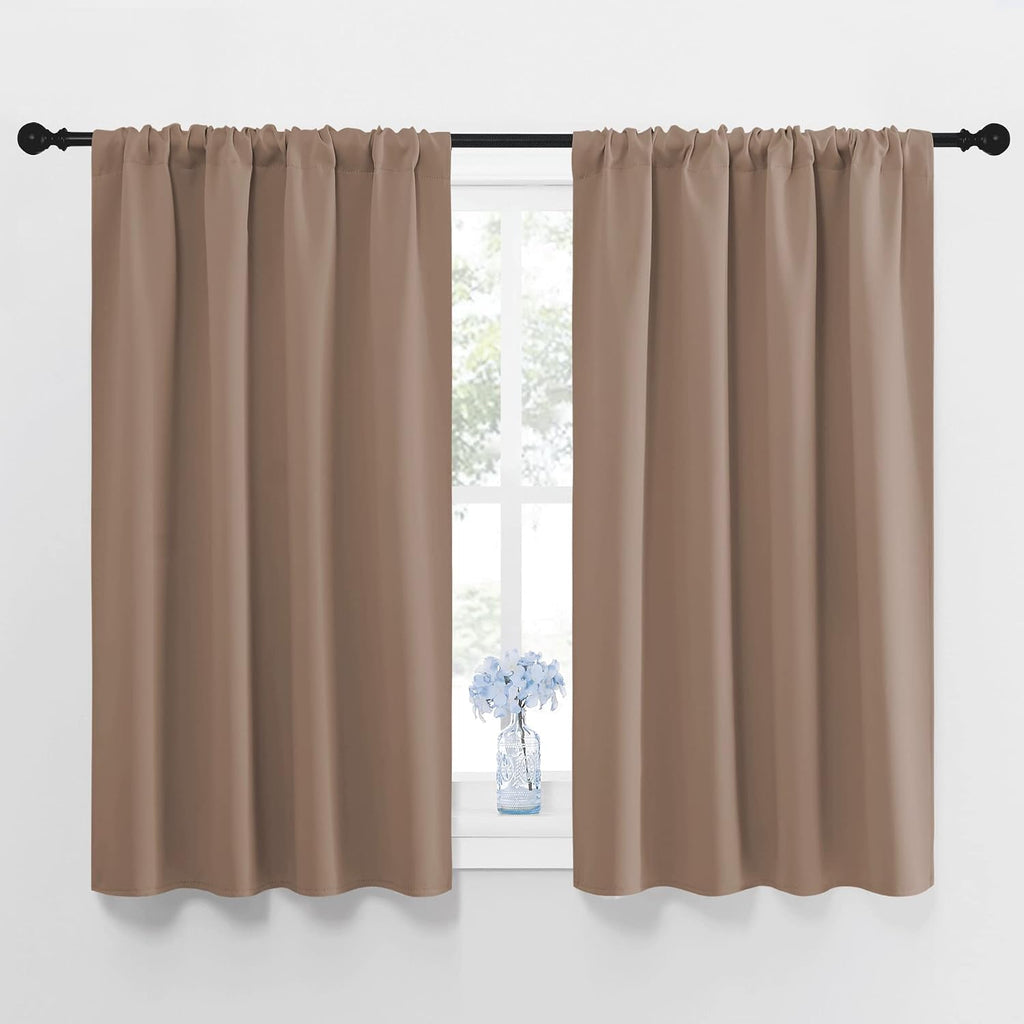 NICETOWN Kitchen Window Blackout Curtains - Window Treatment Thermal Insulated Rod Pocket Blackout Draperies/Drapes for Bedroom/Kitchen…
