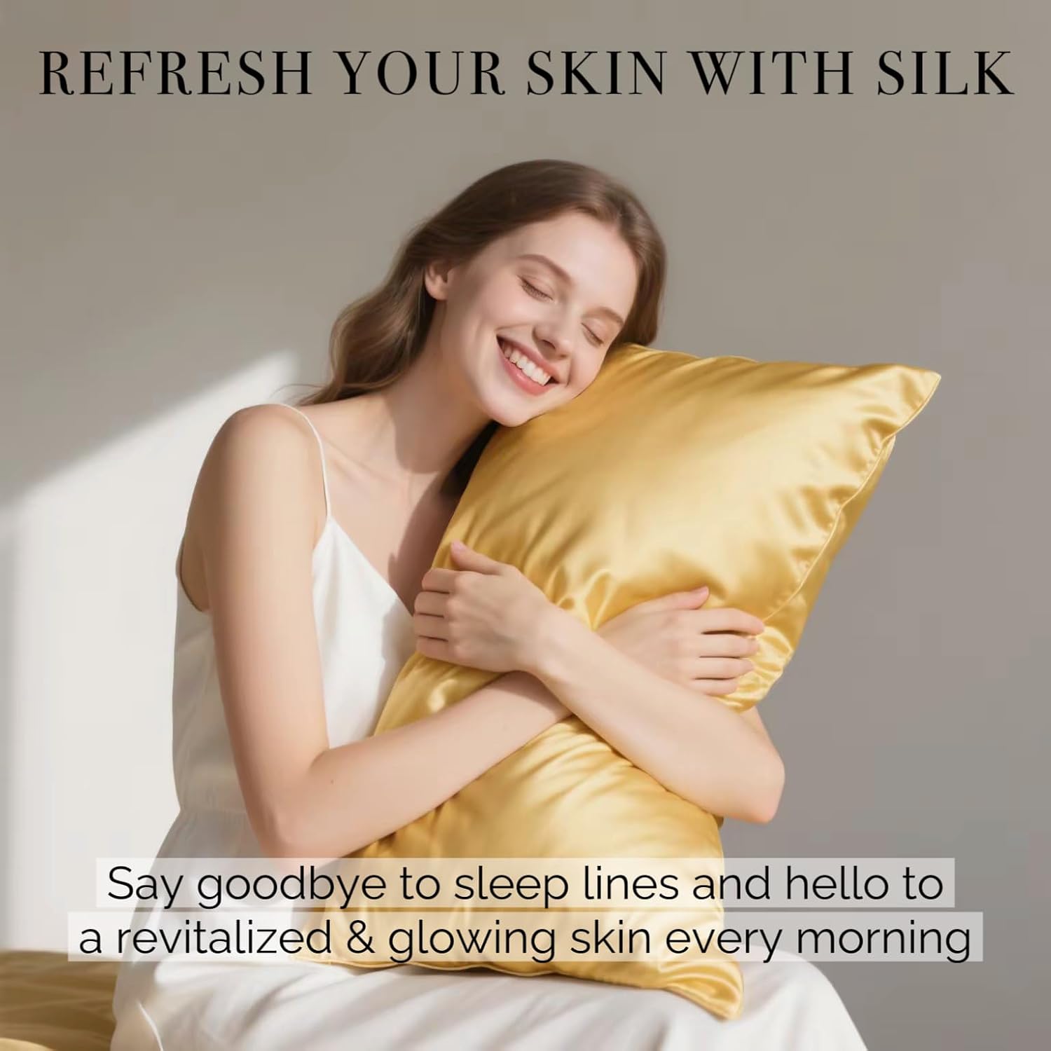 Ravmix Silk Pillow Cases with Zipper, 21momme Mulberry Silk Pillowcase for Hair Skin everyday comfort, Soft Smooth Breathable Cool Pillow…
