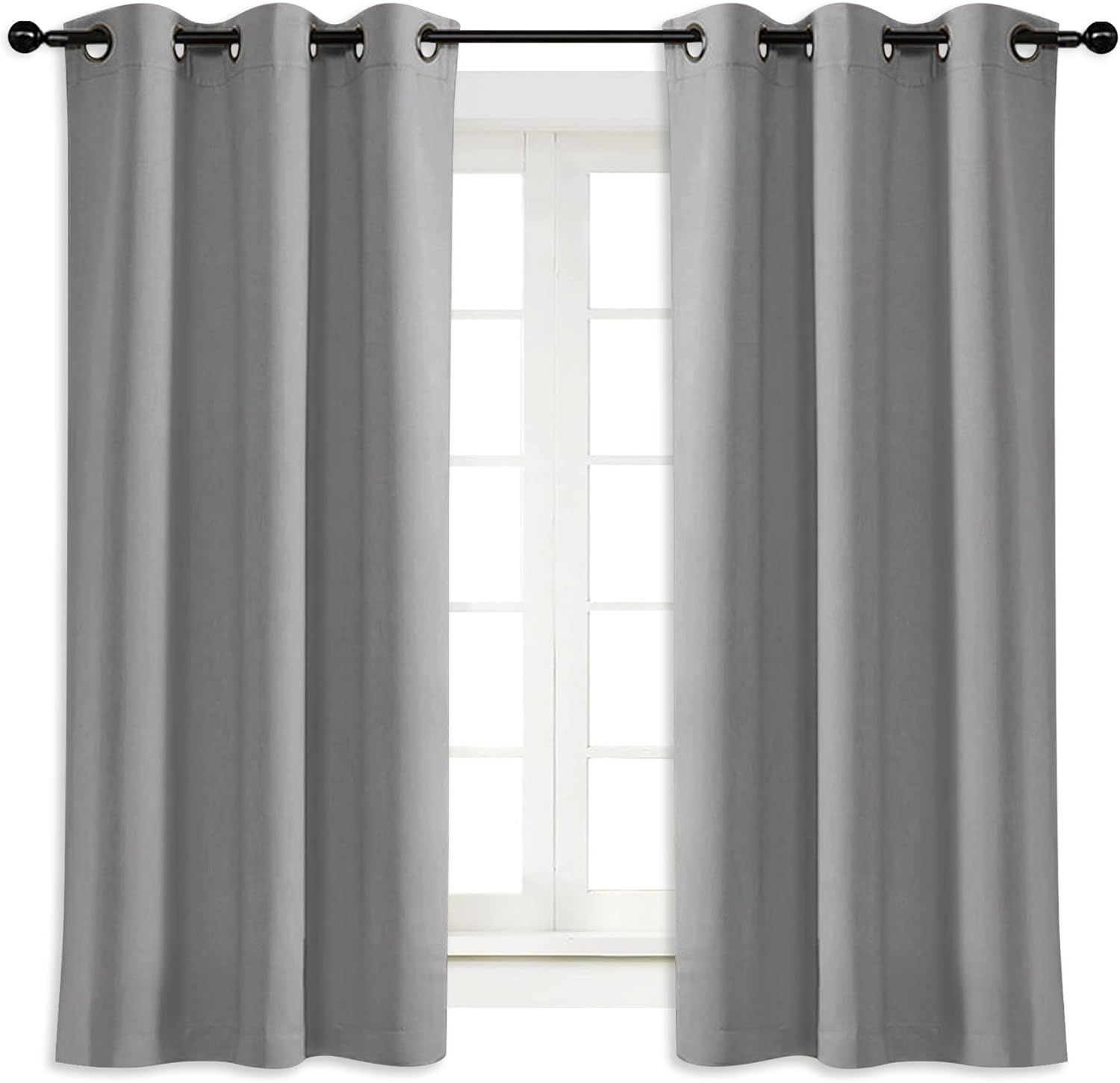 NICETOWN Blackout Curtain Blind for Bedroom Thermal Insulated Grommet Blackout Room Darkening Drape/Drapery (Single Panel, W42 x L63…