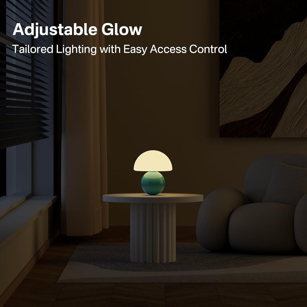 Dawnwake Mushroom Lamp Table Lamp for Bedroom, Desk Bedside Small Lamps for Living Room Night Stands, Mushroom Decor Cute Mini Modern Mid…