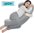 TranquilRelax TranquilRelax C Shaped Body Pillow for Side Sleepers, Memory Foam Long Pillow for Leg, Hip & Back Support, Soft Washab…