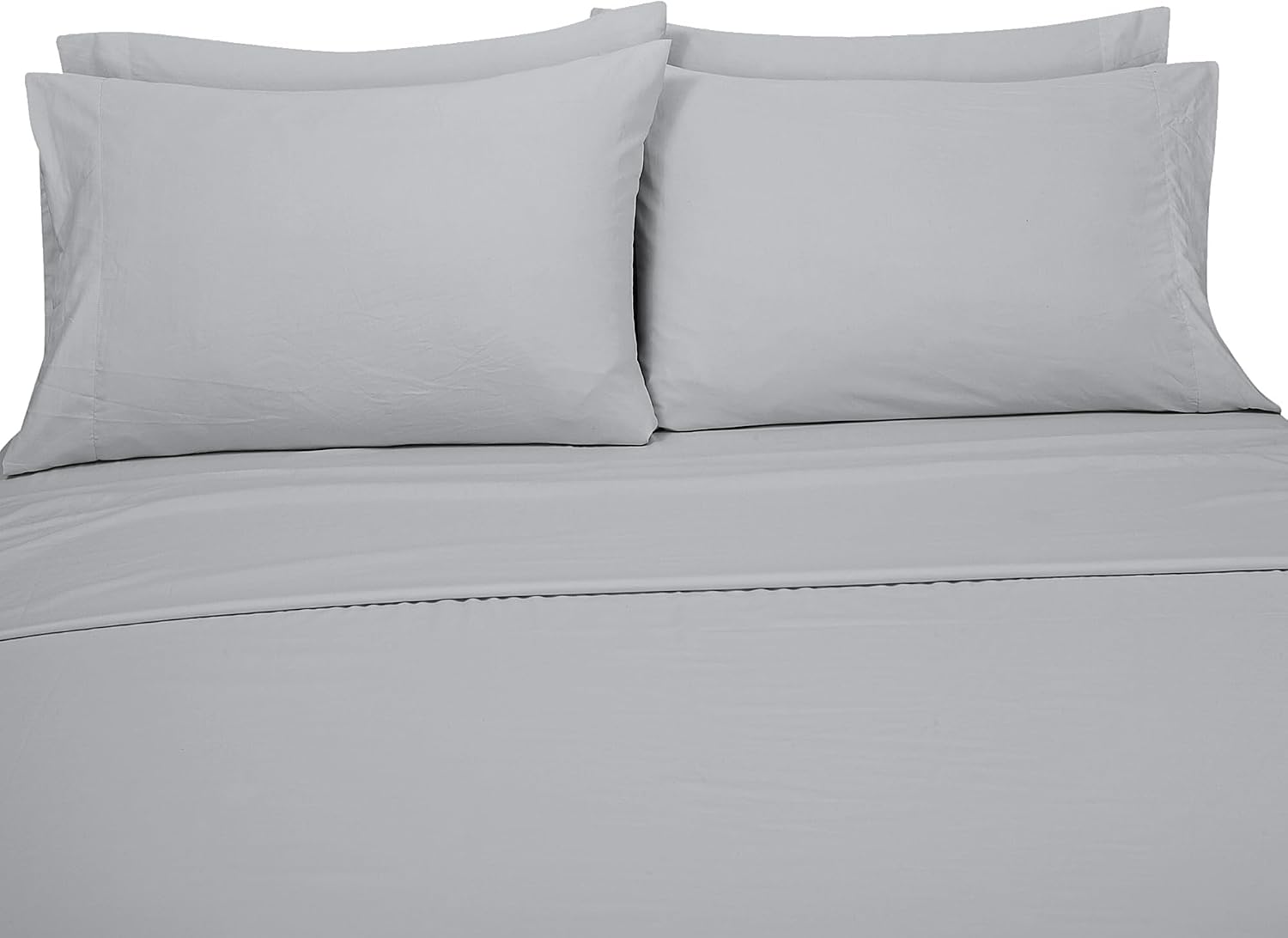 Royalelinens ROYALE LINENS 1500 Thread Count Cooling Sateen Poly/Cotton Sheet Set - 6 Piece Queen Bed Sheets - 1 Fitted, 1 Flat, 4 Pillow C…