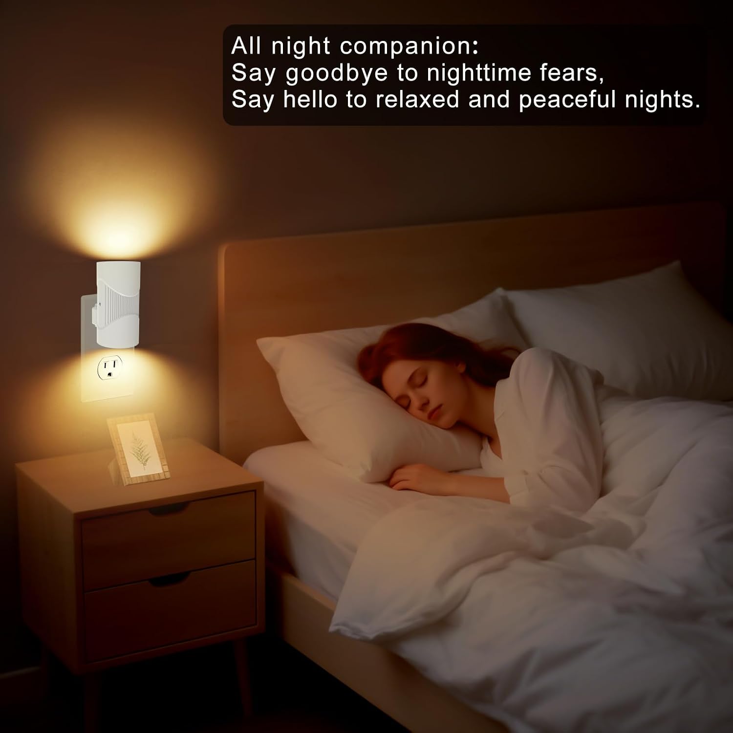 easuntec Night Light, Night Lights Plug into Wall, Warm Led Night Light, Dusk to Dawn Light Sensor, 3 Light Modes, Dimmable Night Lights fo…