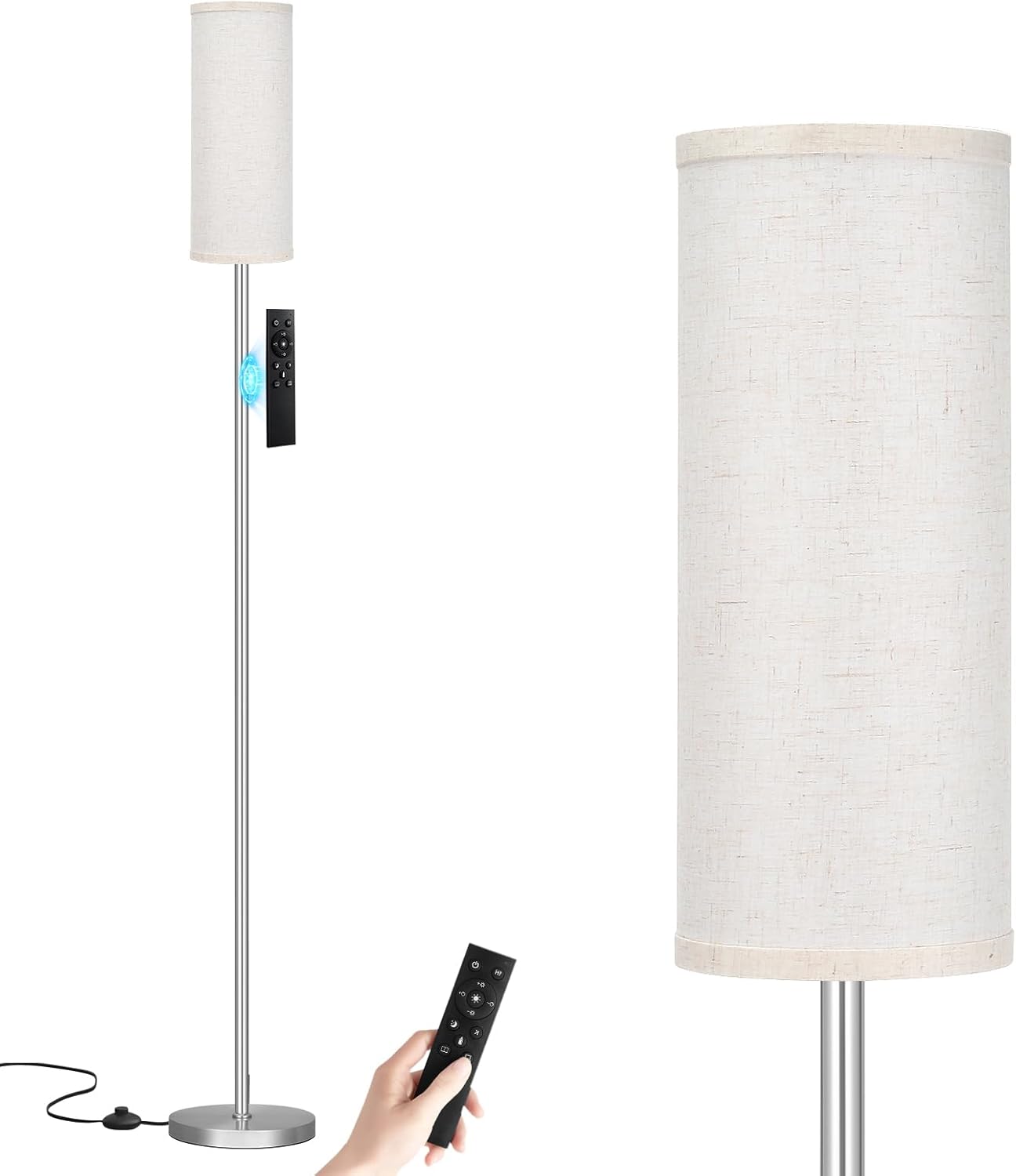 Ambimall 64'' Floor Lamps for Living Room with Remote Control and Stepless Dimmable Colors Temperature & Brightness, 9W Bulb…