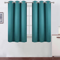 Lemomo Sea Teal Blackout Curtains 42 x 54 Inch Length Set of 2 Panels Grommet Bedroom Curtains for Living Room 54 Inch silver