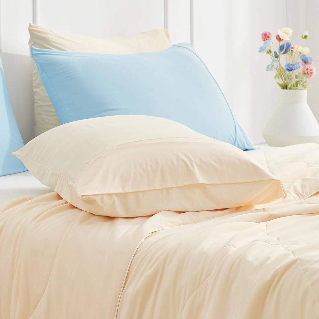 CozyBliss Cozy Bliss 2pcs Cooling Pillow Cases Set for Hot Sleepers & Night Sweats, Q-Max 0.5 Silky Wrinkle-Free Pillow Covers with Envelop…