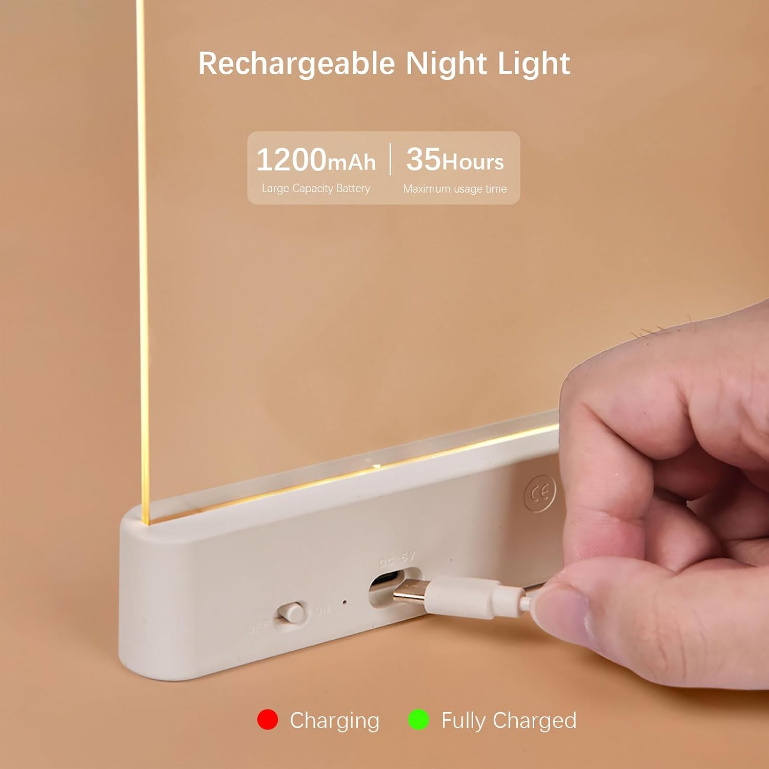 LED Book Light and Night Light 2 in 1, 3 Color Temperatures & Stepless Dimming, USB Rechargeable Reading Light with Timer for Night…