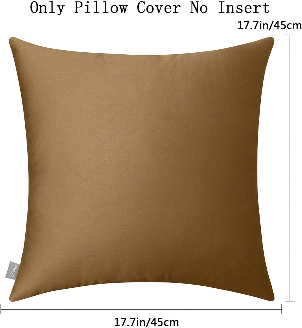 Thmyo 4-Pack 100% Cotton Comfortable Solid Decorative Throw Pillow Case Square Cushion Cover Pillowcase Sublimation Blank Pillow Covers DIY…