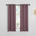 NICETOWN Bedroom Curtain Panels Blackout Draperies, 1 Pair, 29 by 45 inches, Dry Rose, Thermal Insulated Solid Grommet Blackout…