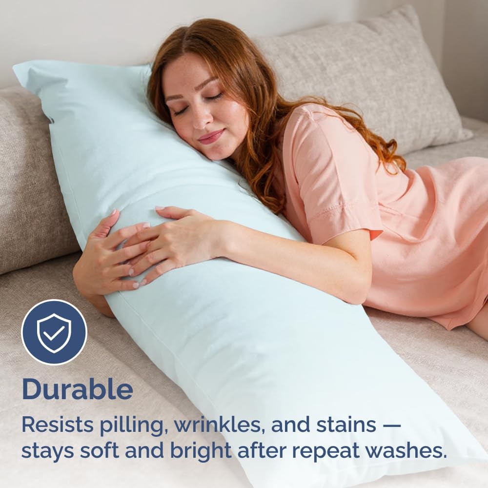 Body Pillowcases Set of 4-20x54 Long Body Pillow Case - Soft Body Pillow Cover for Sleeping & Side Sleepers - Comfy, Breathable & Fade…