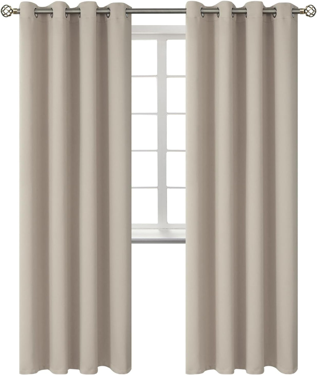 BGment Room Darkening Curtains 84 Inches Long - Grommet Thermal Insulated Drapes Window Treatment Curtains for Bedroom, 2 Panels, 52 x 84 I…