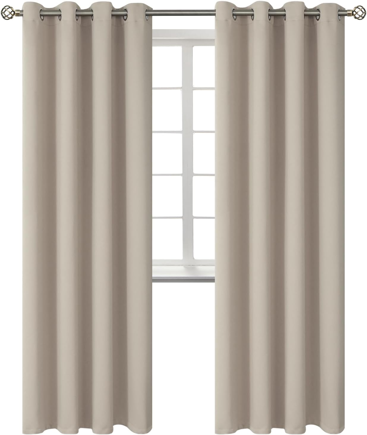 BGment Room Darkening Curtains 84 Inches Long - Grommet Thermal Insulated Drapes Window Treatment Curtains for Bedroom, 2 Panels, 52 x 84 I…
